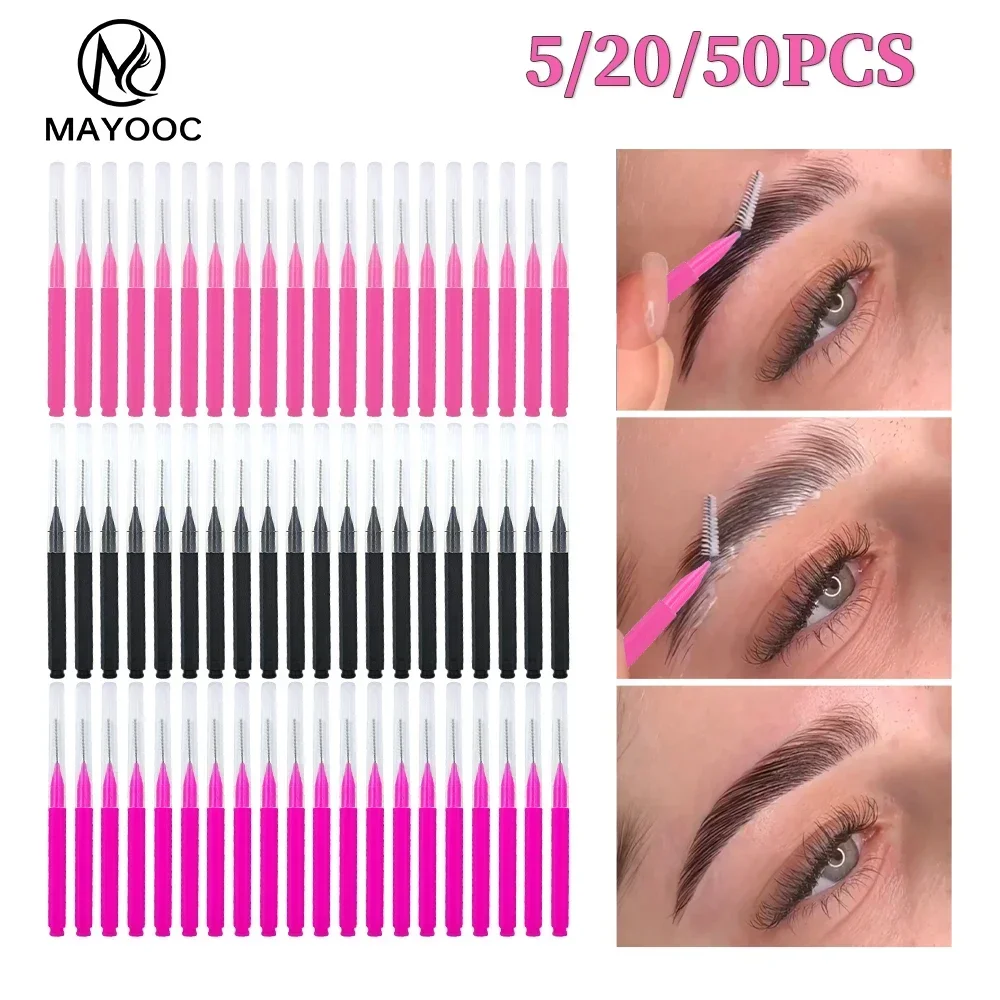 Eyelash Extension Cleaning - 5/10/50PCS Mini Eyebrow Brush Brow Perm