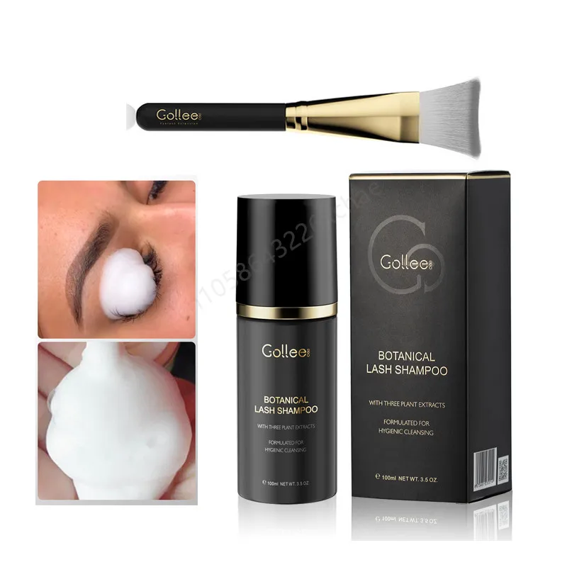 Eyelash Extension Wash Kit - 100ml Eyelash Shampoo No Stimulation Eyelashes