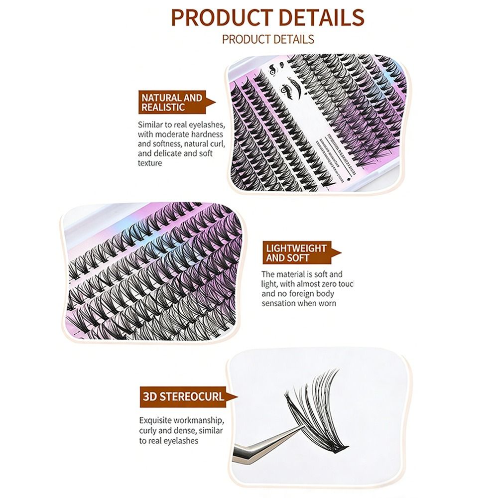 Natural Look False Eyelashes W - Eyelash Extension Wispy ulasan dan harga