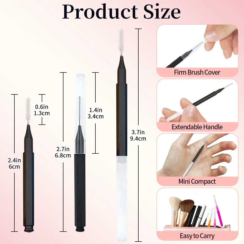 5/10/50PCS Mini Eyebrow Brush  - Eyelash Extension Cleaning ulasan dan harga