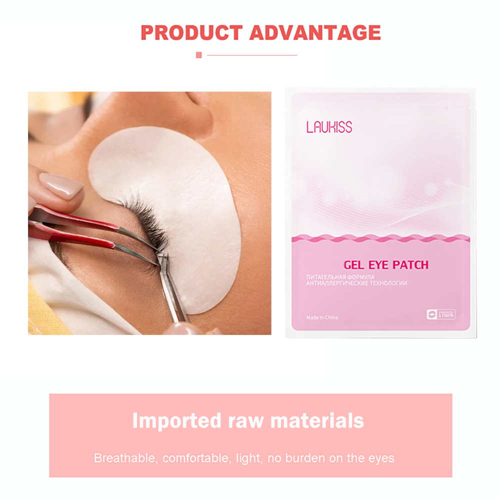 50/200/500 Laukiss Under Eyela - Eyelash Extension Eye Mask ulasan dan harga