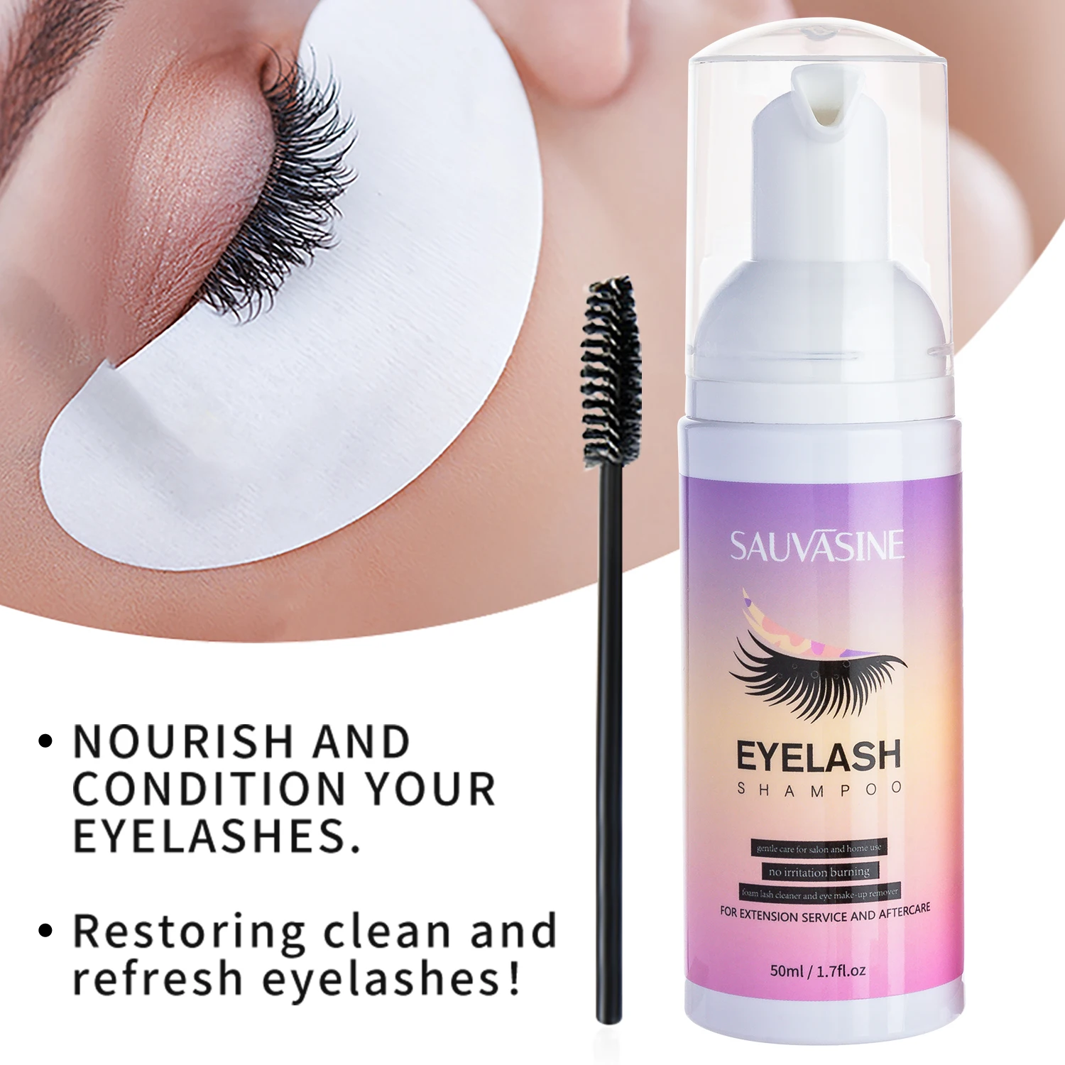 5/10PCS 50ML Eyelash Extension - Eyelash Extension Wash Kit ulasan dan harga