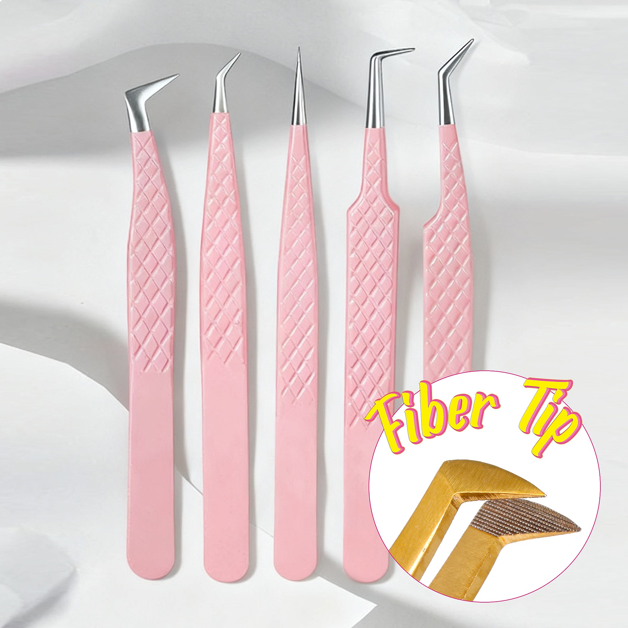 Fiber Tip Lash Tweezers Matte  - Eyelash Extension Mega Volume ulasan dan harga