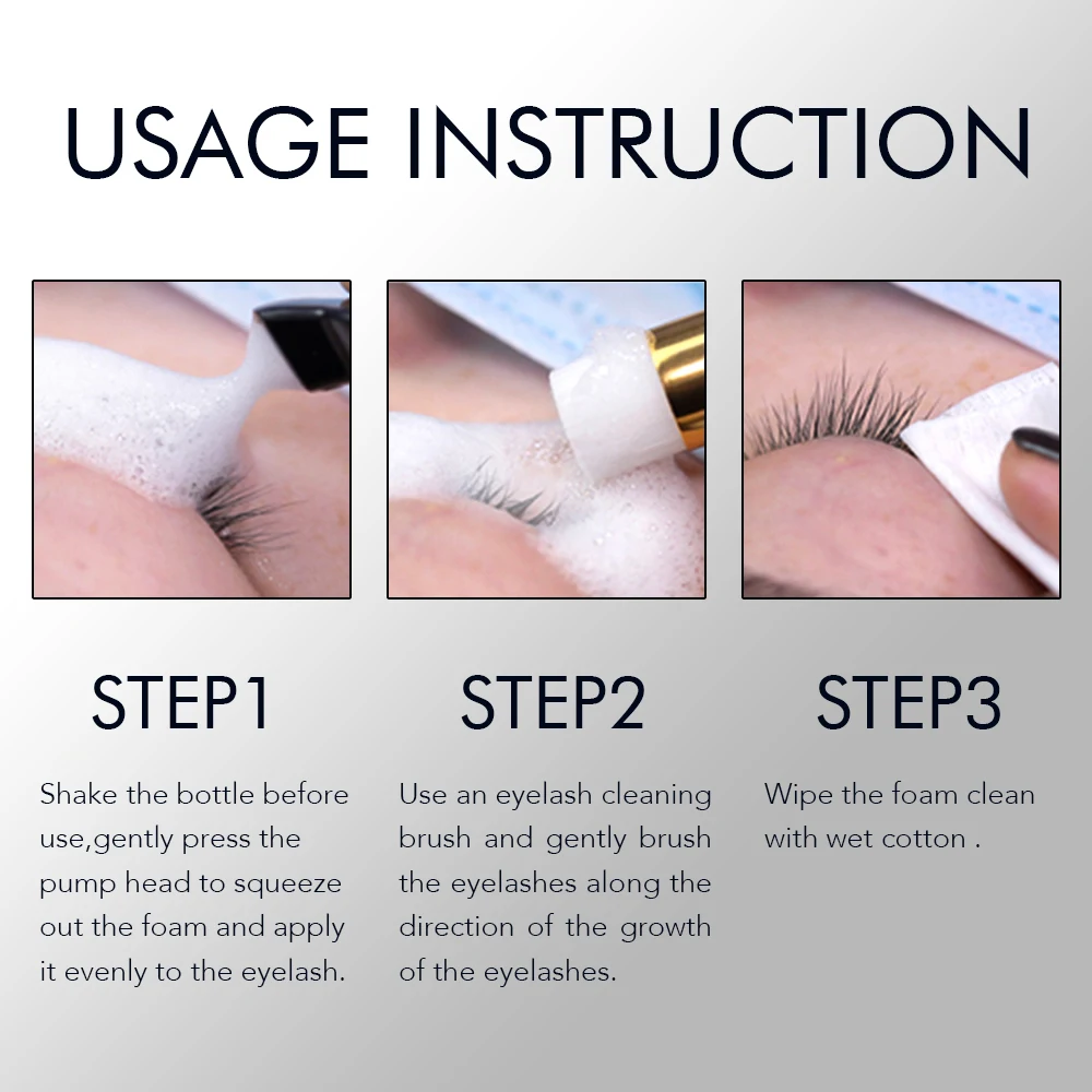 100ml Eyelash Shampoo No Stimu - Eyelash Extension Wash Kit ulasan dan harga