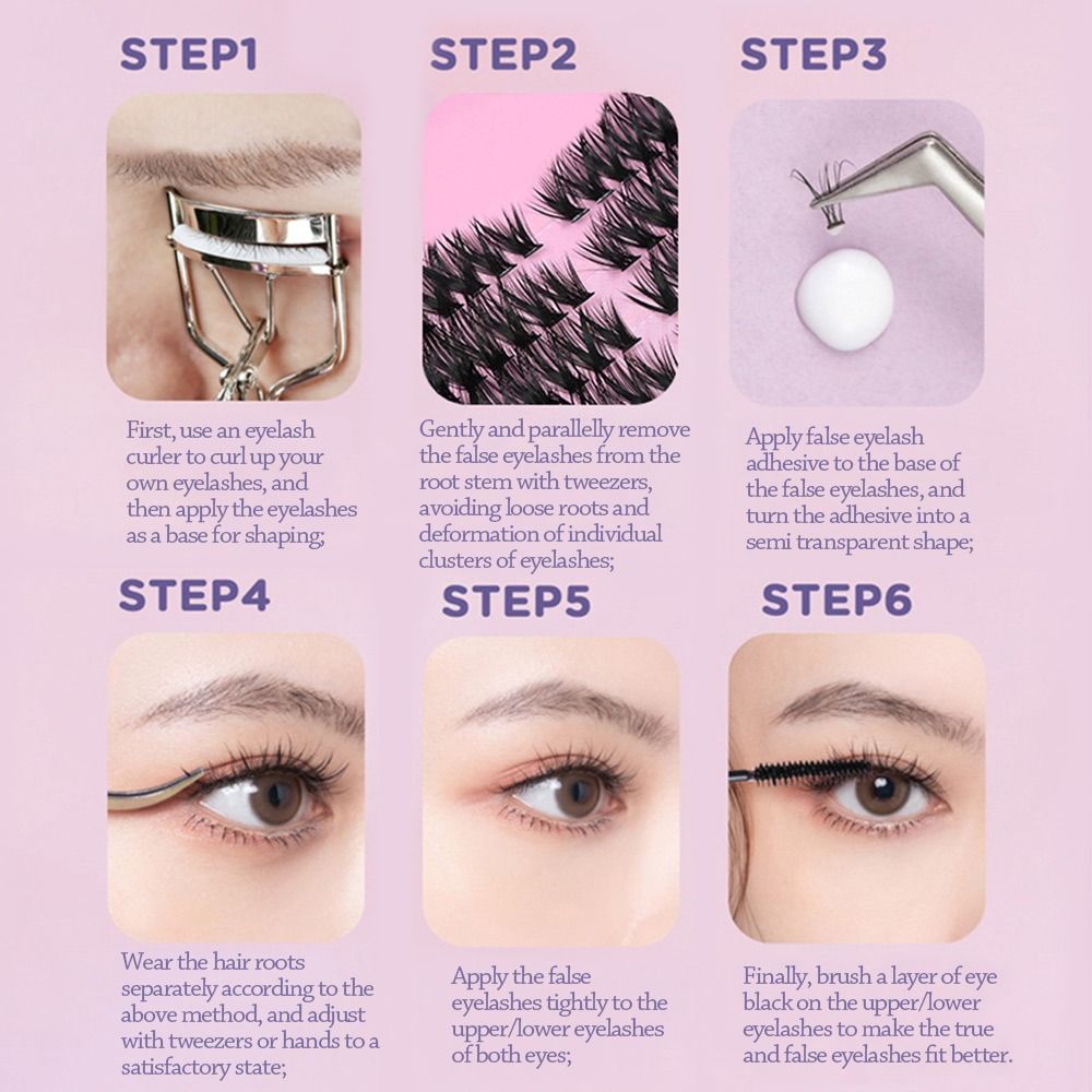 12 Rows Natural Look False Eye - Eyelash Extension Wispy ulasan dan harga