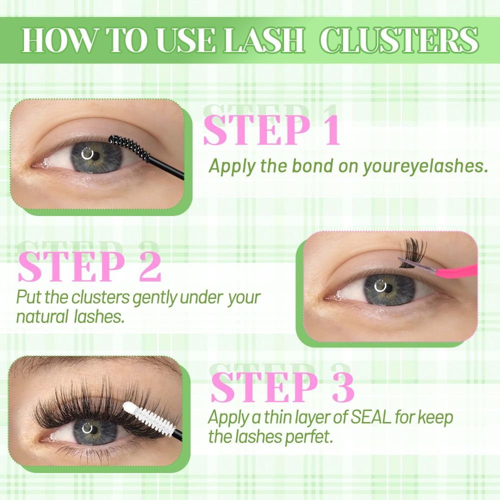 Natural Look False Eyelashes W - Eyelash Extension Wispy ulasan dan harga