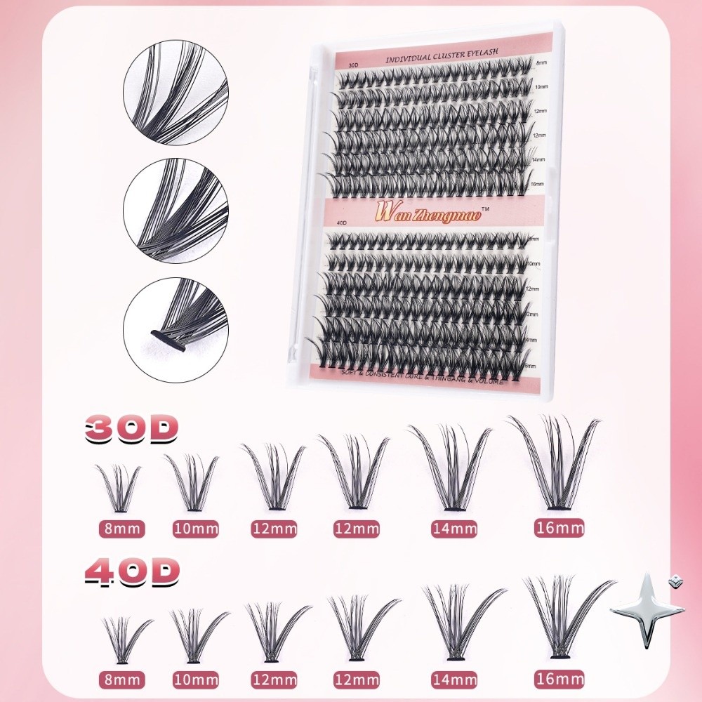 8-16mm Length False Eyelashes  - Eyelash Extension Wispy ulasan dan harga