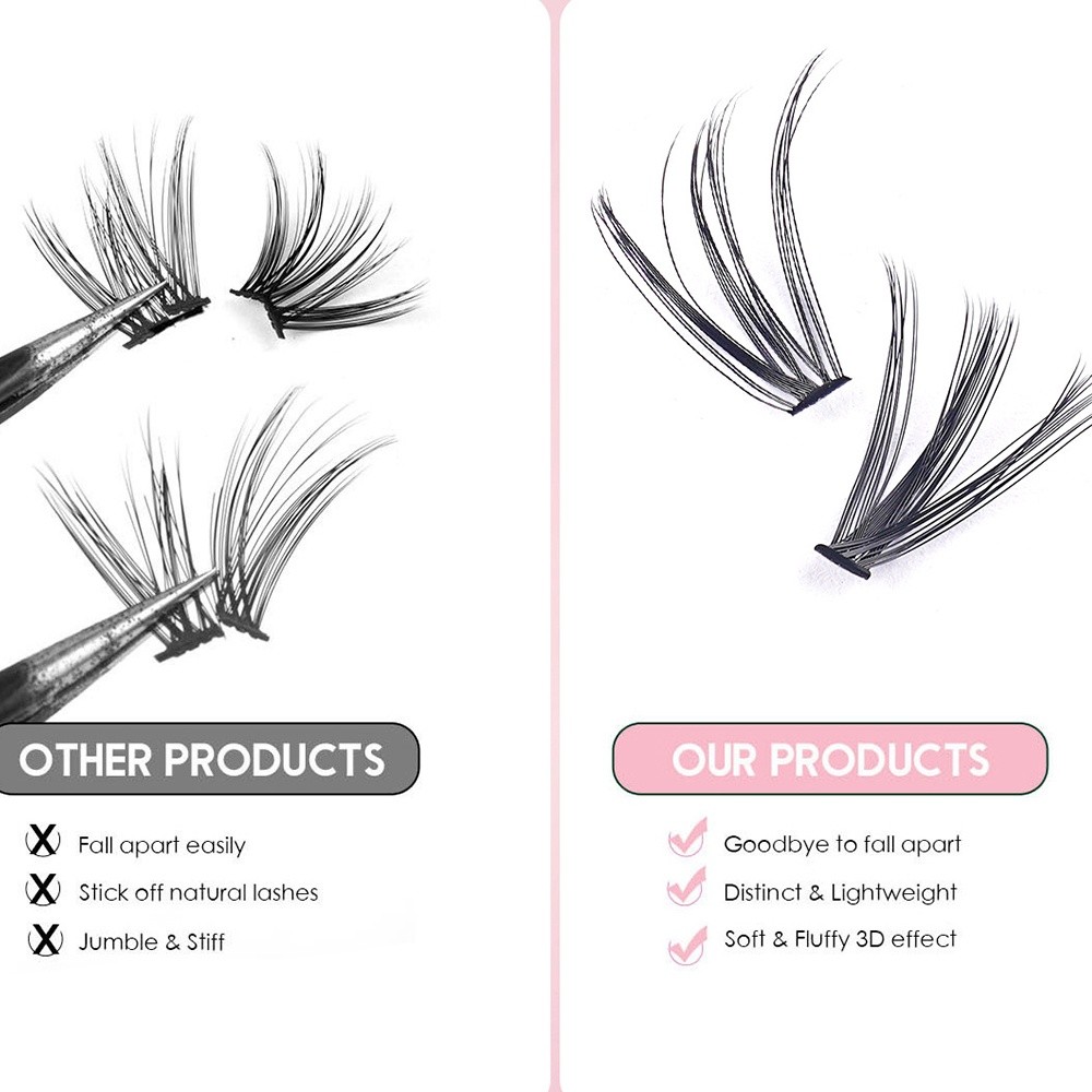 8-16mm Length False Eyelashes  - Eyelash Extension Wispy ulasan dan harga