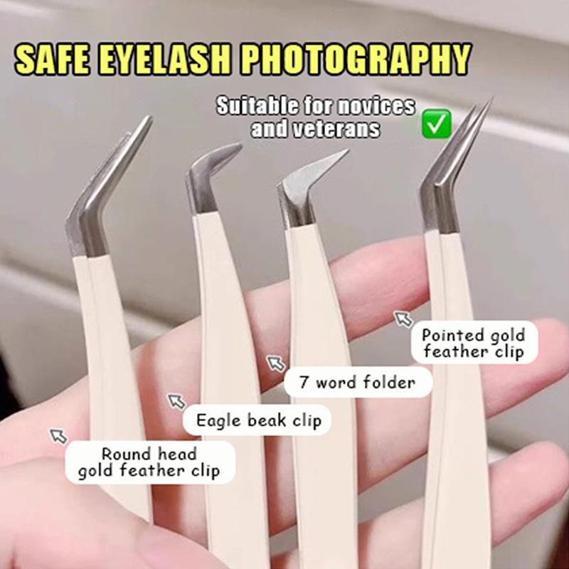 False Eyelash Tweezers With St - Eyelash Extension Home Service ulasan dan harga