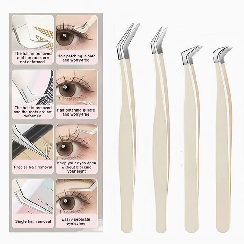 False Eyelash Tweezers With St - Eyelash Extension Home Service ulasan dan harga