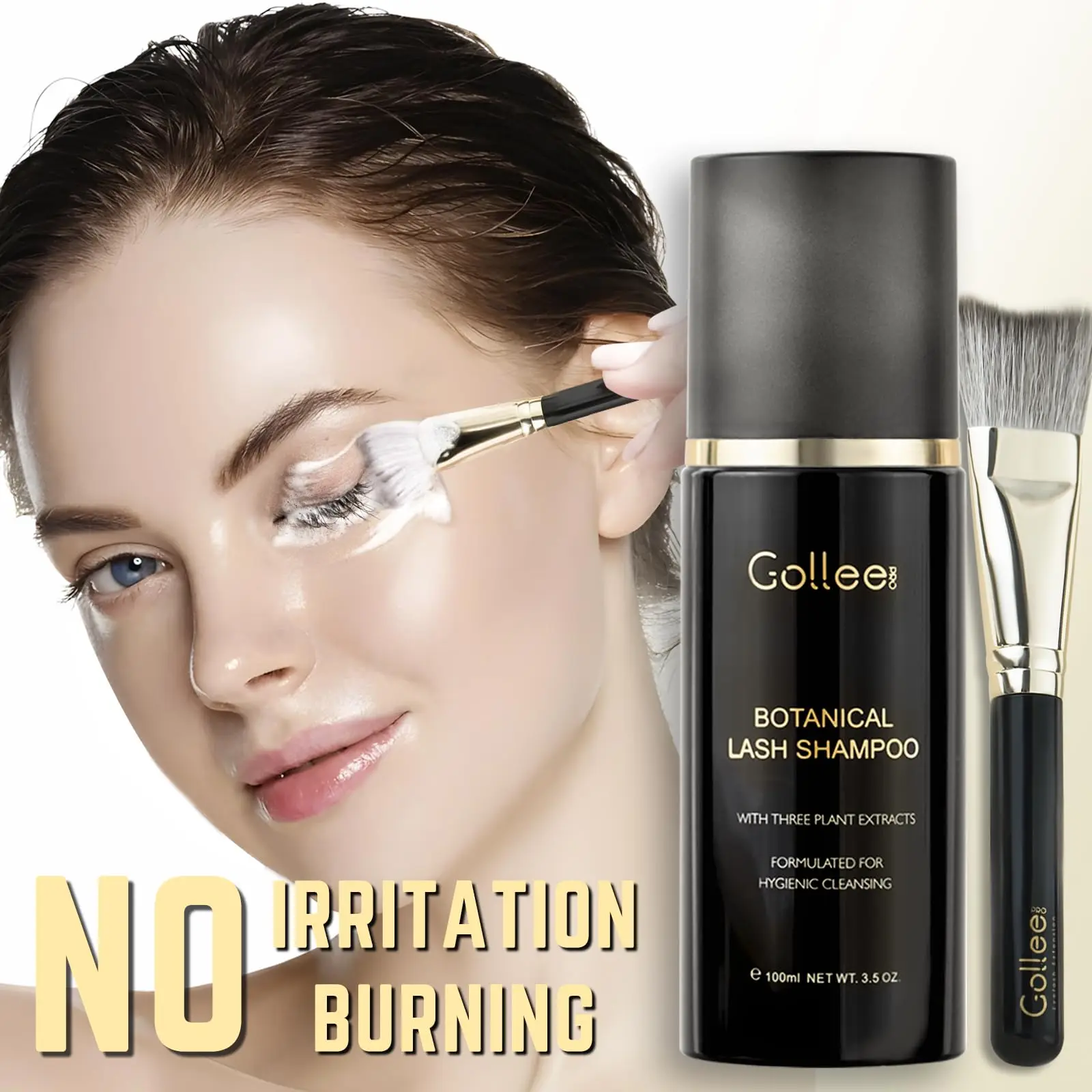 Gollee 100ml Cleaning Mousse B - Eyelash Extension Wash Kit ulasan dan harga