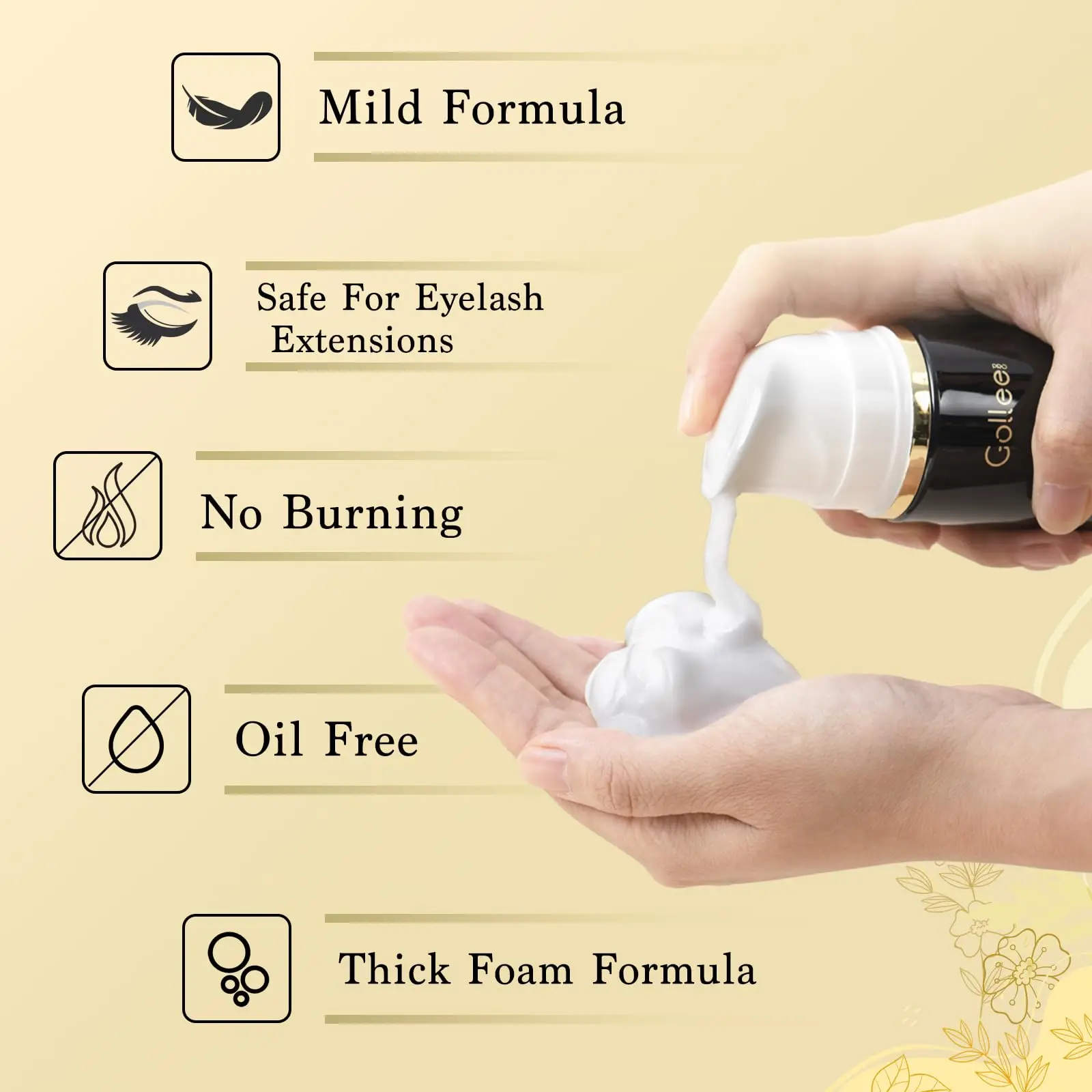 Gollee 100ml Cleaning Mousse B - Eyelash Extension Wash Kit ulasan dan harga