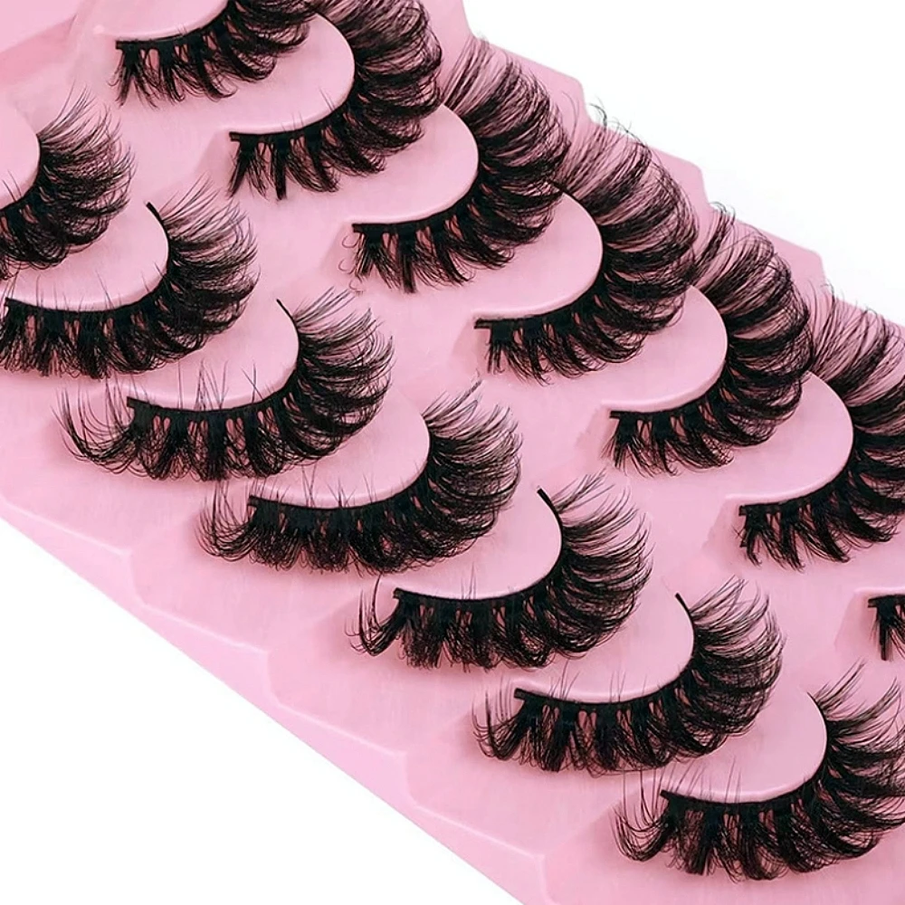 7 Pairs Cat Eye Faux Mink Stri - Eyelash Extension Cat Eye ulasan dan harga