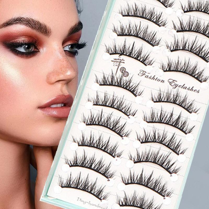 10 Pairs Natural Long Wispy Ca - Eyelash Extension Wispy ulasan dan harga