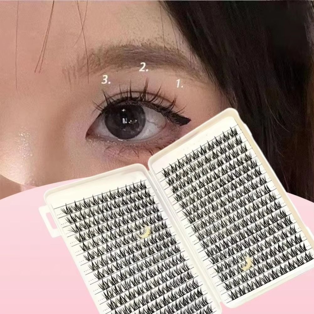 Natural Look False Eyelashes W - Eyelash Extension Wispy ulasan dan harga
