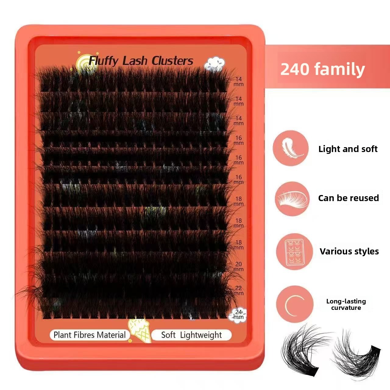 80D-100D 8D Fluffy Cluster Las - Eyelash Extension Home Service ulasan dan harga