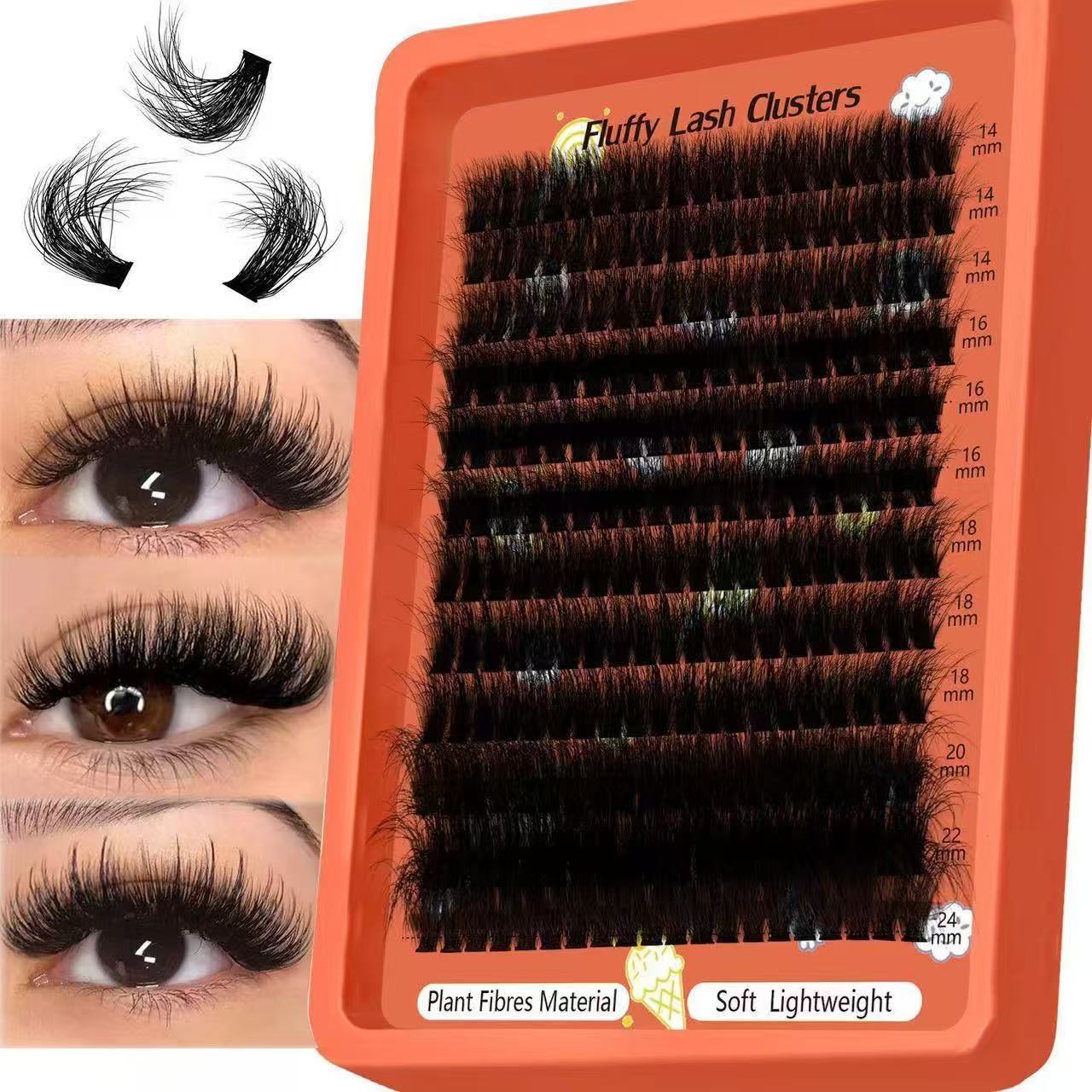 80D-100D 8D Fluffy Cluster Las - Eyelash Extension Home Service ulasan dan harga